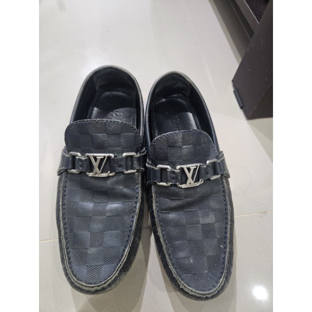 Sepatu LV preloved motif denim uk.40 fit 41