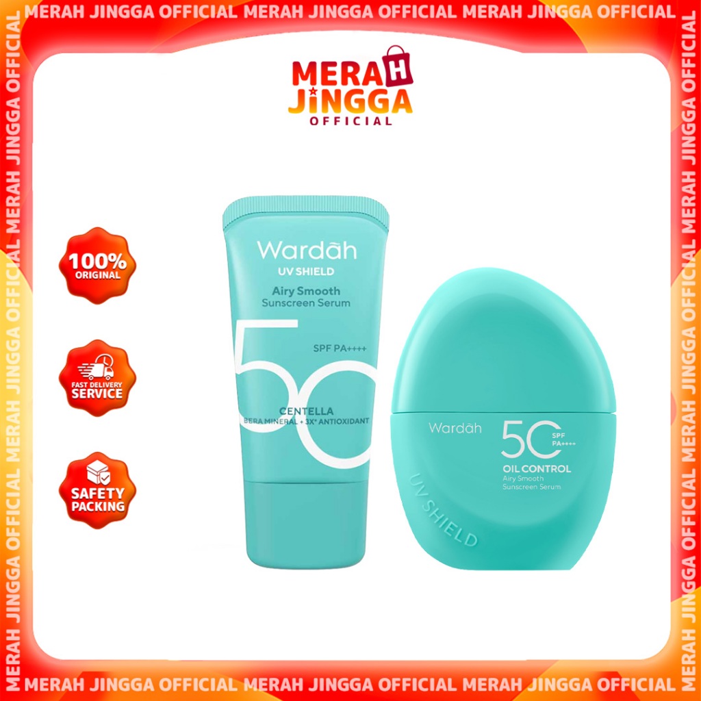Wardah UV Shield Airy Smooth Sunscreen Serum SPF 50 PA++++ | Merah Jingga Official