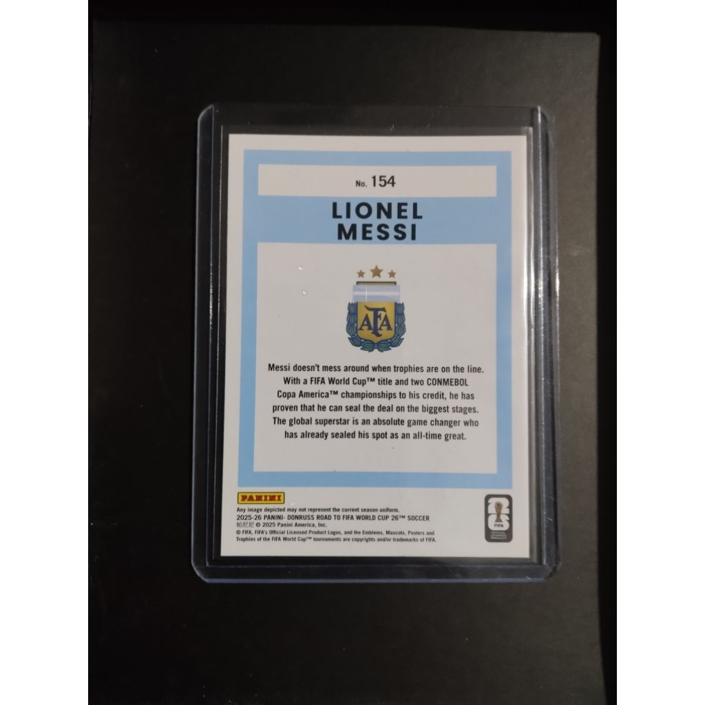 Kartu bola - panini donruss lionel messi