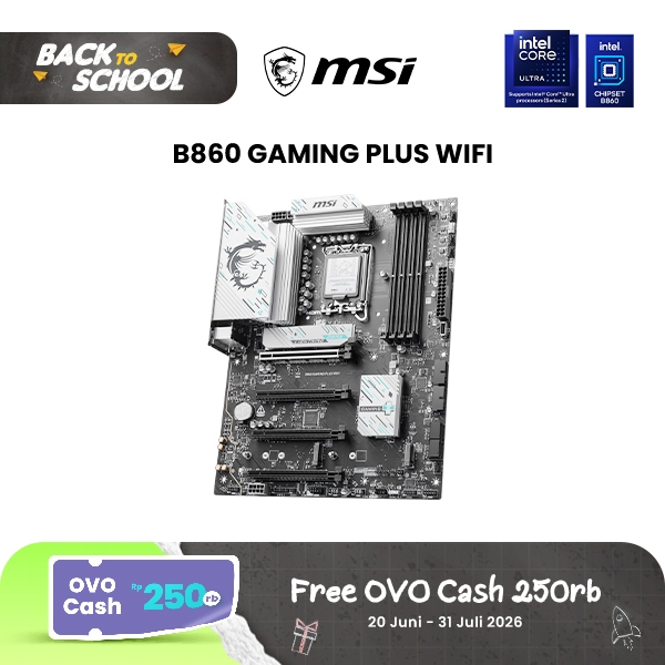 Motherboard MSI B860 GAMING PLUS WIFI (LGA1851, B860, DDR5, USB3.2, SATA3)