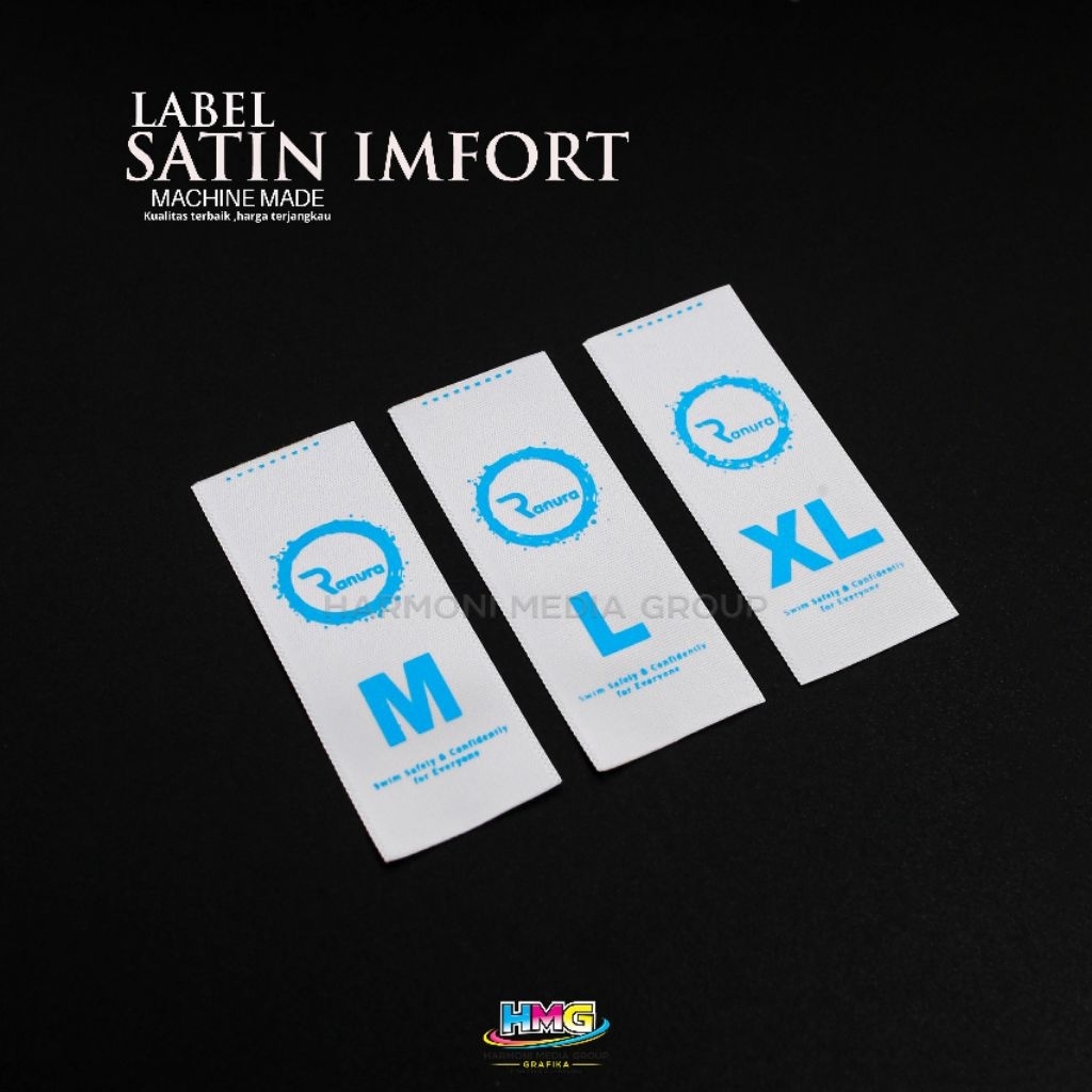 Label Baju Satin Import satin tebal label rajut 2 sisi/satin tebal bahan halus lembut/satin tebal
