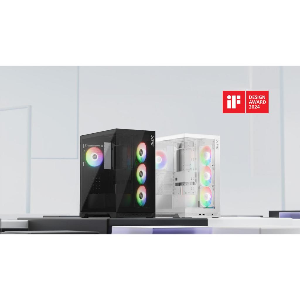 XPG INVADER X, Black, ATX Mid Tower,3.5incx3, I/O: USB-Cx1, USBx2 , HD Audiox1, Resetx1, Powerx1, AR