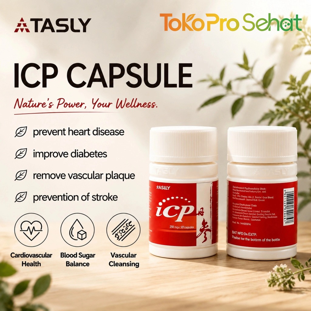 ICP CAPSULE - TASLY DANSHEN -100% ORIGINAL  - ISI 30 KAPSUL- OBAT HERBAL JANTUNG STROKE HIPERTENSI