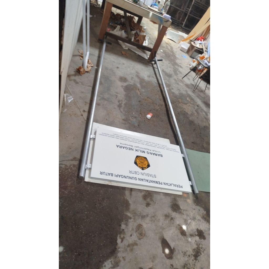 papan nama plang Ting besi