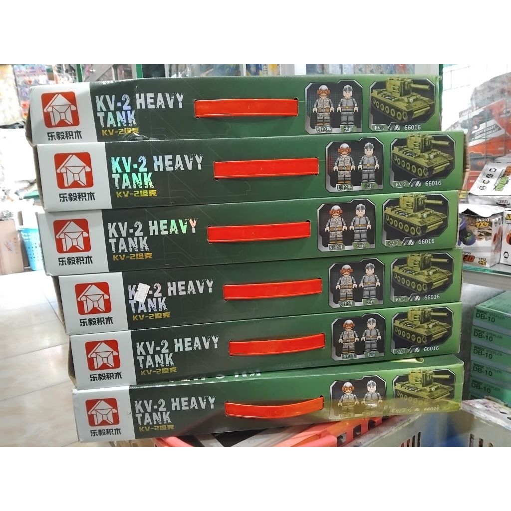 Mainan Anak Miniatur KV-2 Heavy Tank Military LEVI Susun Balok