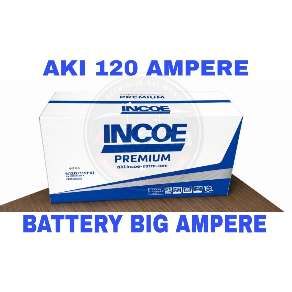AKI 120 AMPERE INCOE N120 PREMIUM AKI BIG BESAR