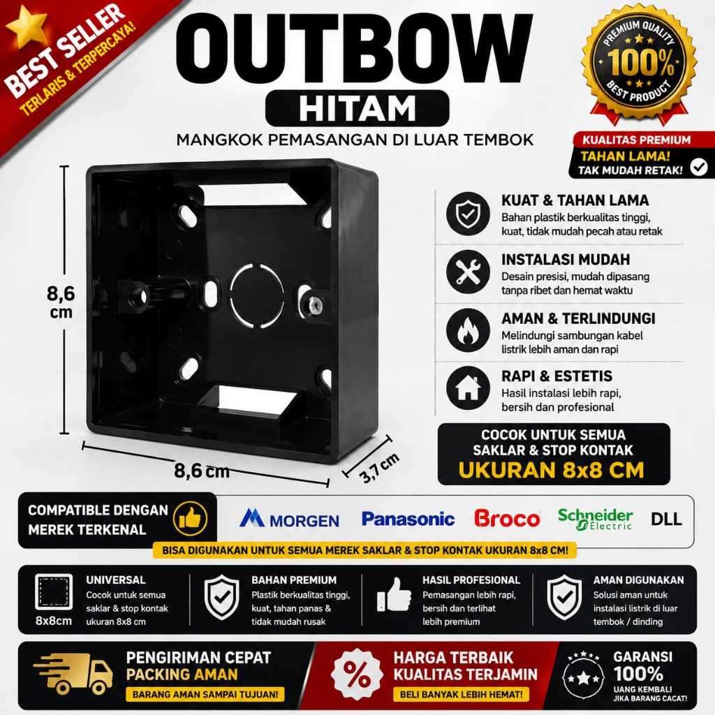 OUTBOW Dus Mangkok Saklar & Stop Kontak / Outbow Dus Bisa Untuk Saklar Nero /Schneider /Panasonic /C