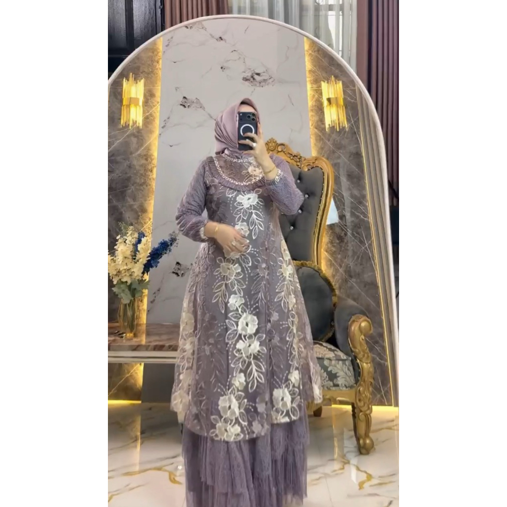 GAMIS TILE BORDIR MIX PAYET BY ABANG ADEK