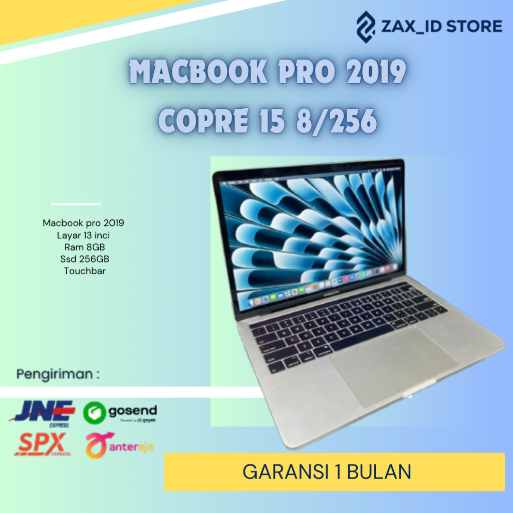 Macbook Pro 2019 core i5 8/256 SECOND Garansi 1 Bulan Touchbar