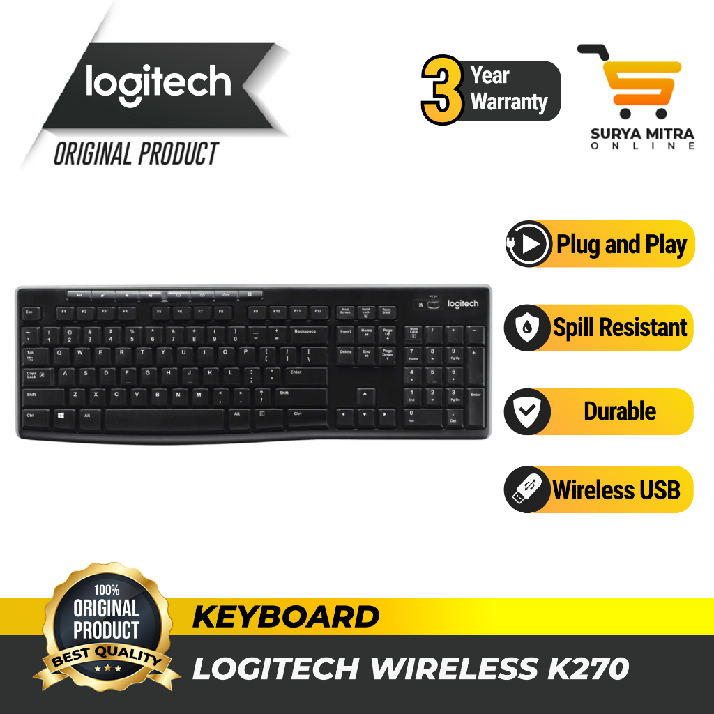 Keyboard Wireless Logitech K270 / K 270