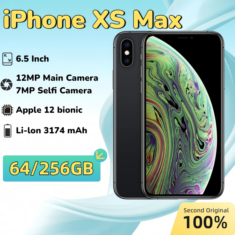 IPHONE XS MAX 64GB 256GB SECOND FULLSET MULUS 100%ORIGINAL All Operator Like New Unlocked Apple phon