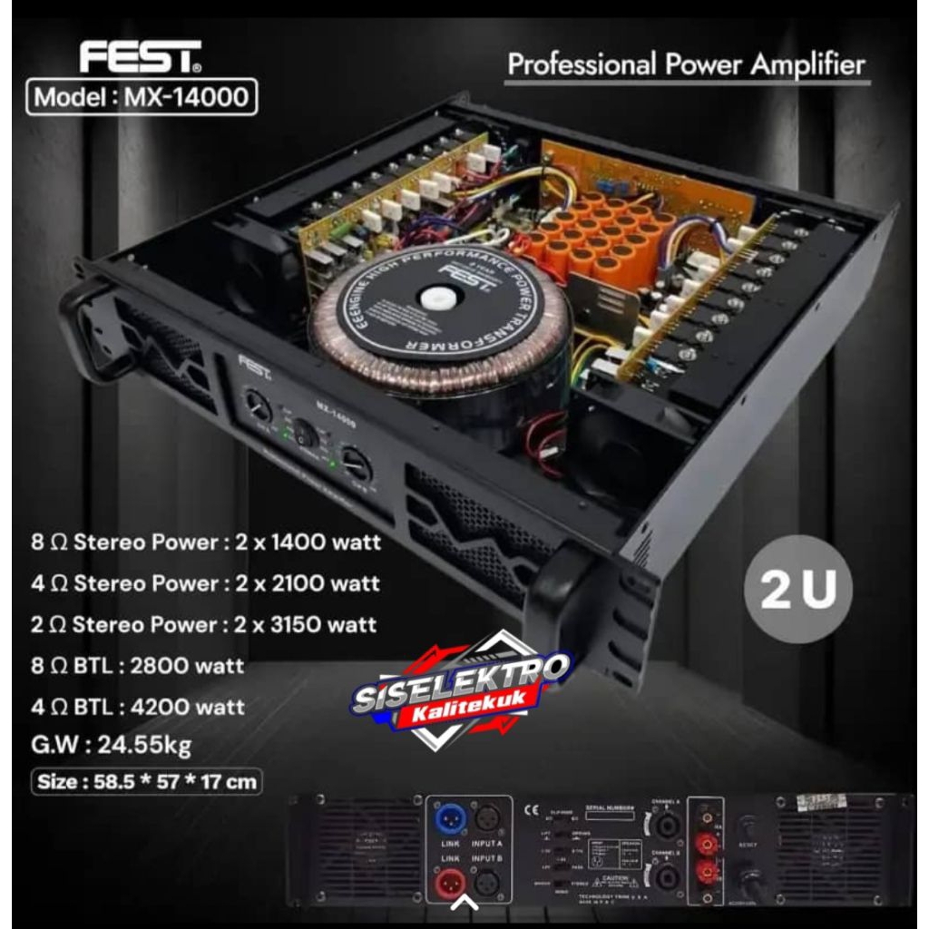 power amplifier Fest MX 14000 Fest mx14000