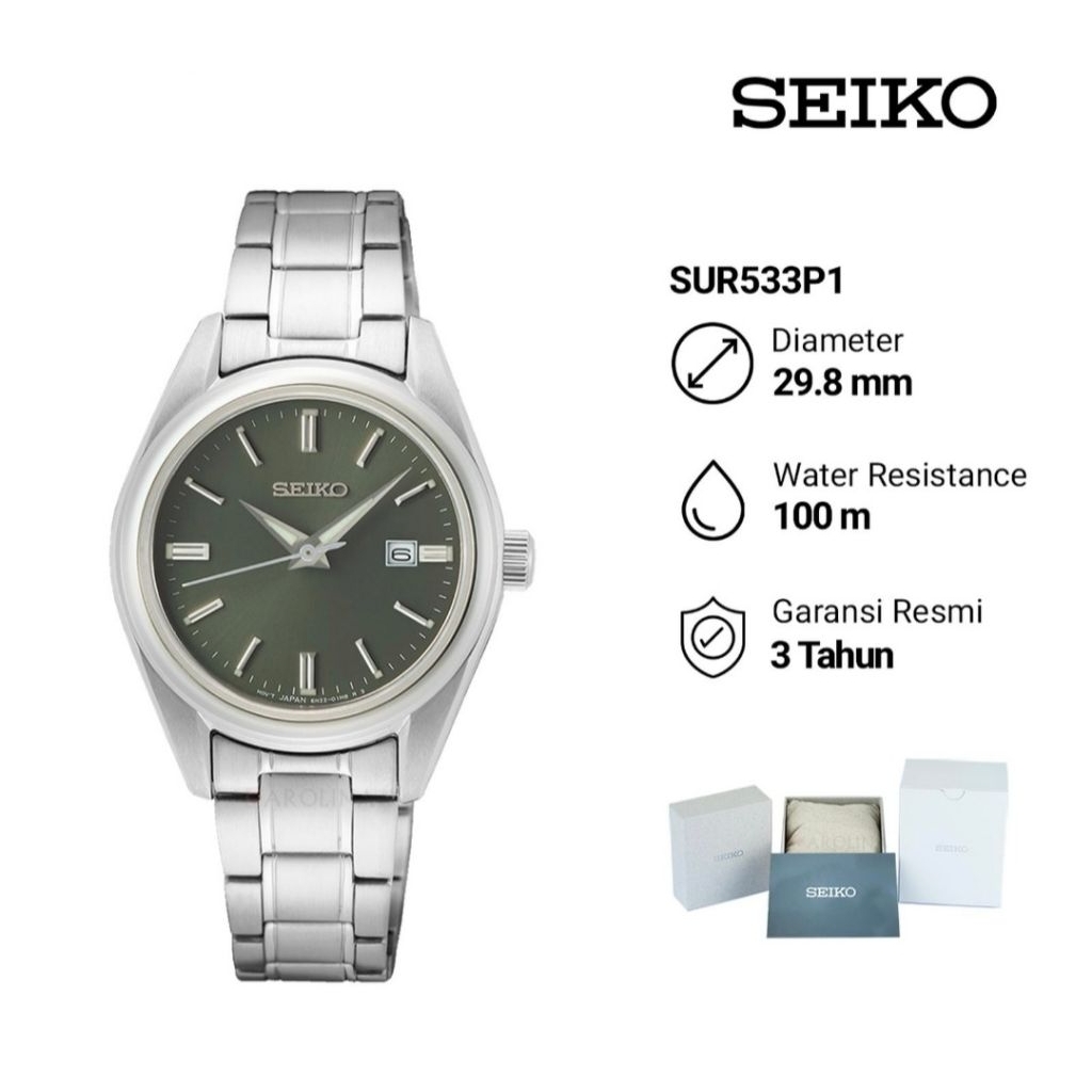 Seiko Classic SUR533P1 Jam Tangan Wanita Original