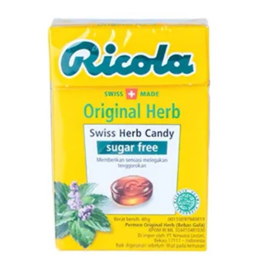 RICOLA SUGAR FREE CANDIES HERB