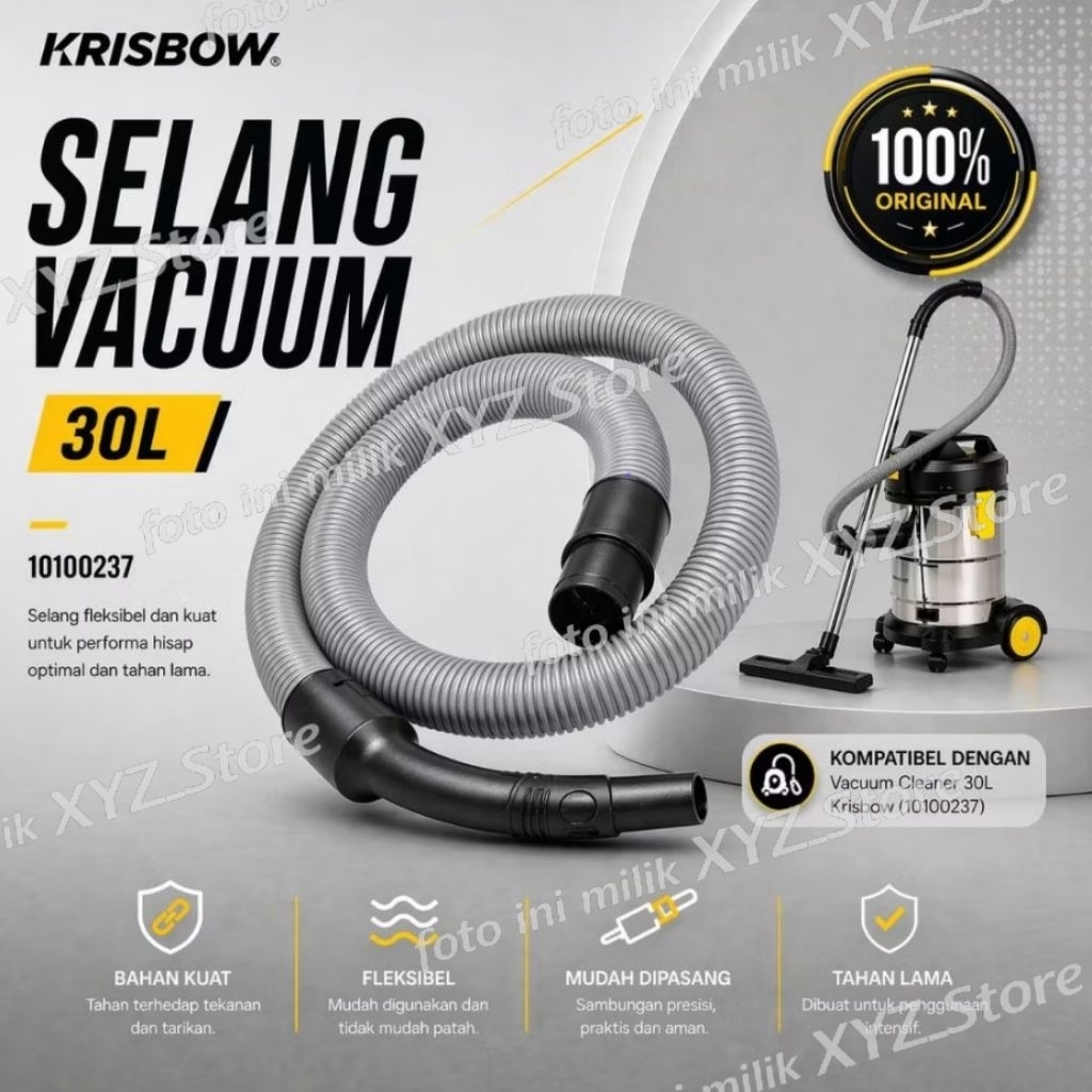 Selang vacuum krisbow 30L 10100237 / Selang vacuum cleaner untuk krisbow