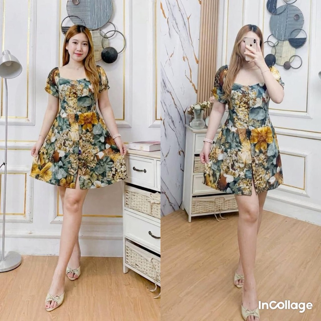 Daster becca/dress becca/bumil busui/full kancing/pendek/daster anti pelakor/daster sexy/katun rayon