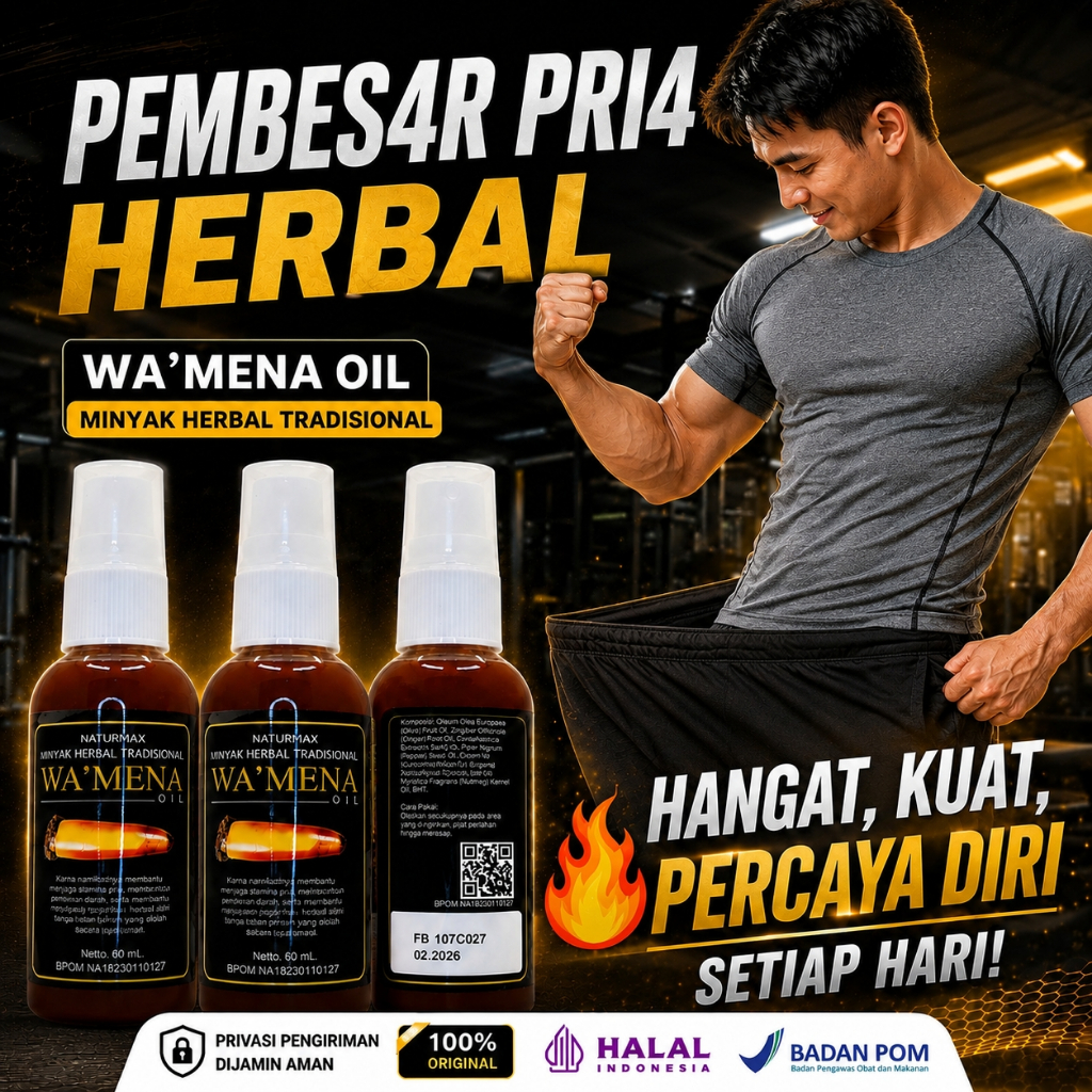 HERBAL OIL Pembesarkelamin Ampuh Herbal Tradisional 100% Alami Pembesarpenis Original BPOM Permanen