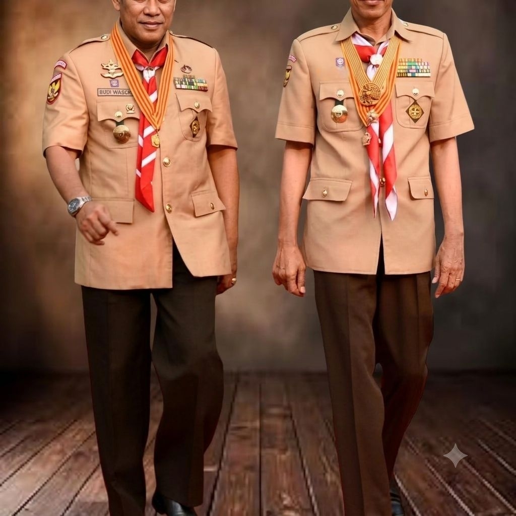 Baju PDU Pembina PRAMUKA pria dan wanitasetelan baju Pramukaseragam Pramuka gurubaju PDU Pramuka dew