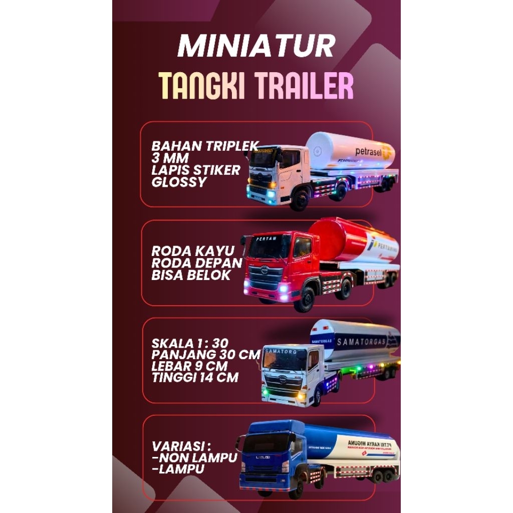 Miniatur Truk Trailer Kontainer #Miniatur Truk #Kontainer#100 produk LOKAL#