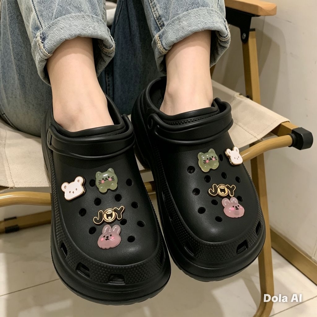 Sendal Crocs Wanita Dewasa / Sendal Baim lucu