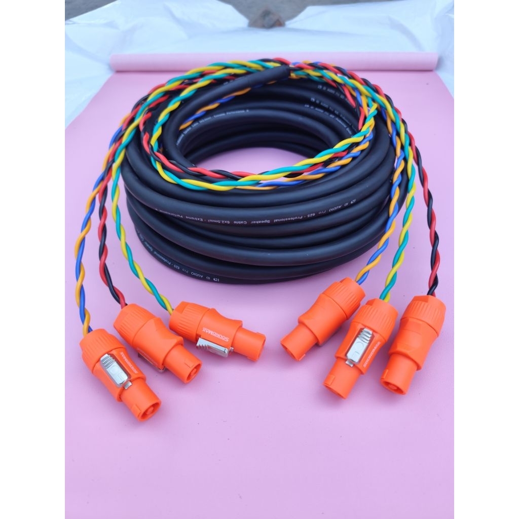 KABEL SPEAKER ID AUDIO 6x2.5 mm LENGKAP JACK SPEAKON SOUNDMAX