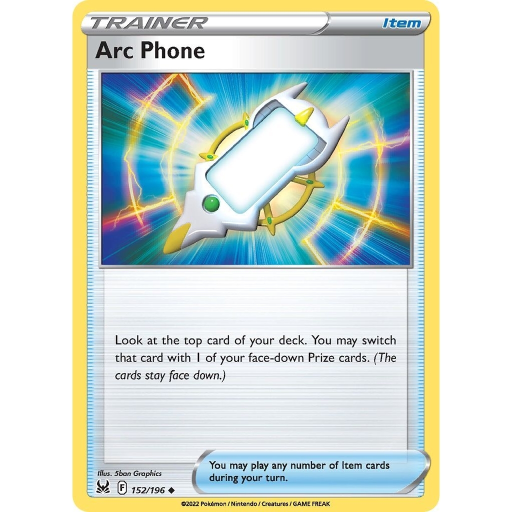 Tcg Pokemon Item Trainer Arceus Phone  LOG 2022