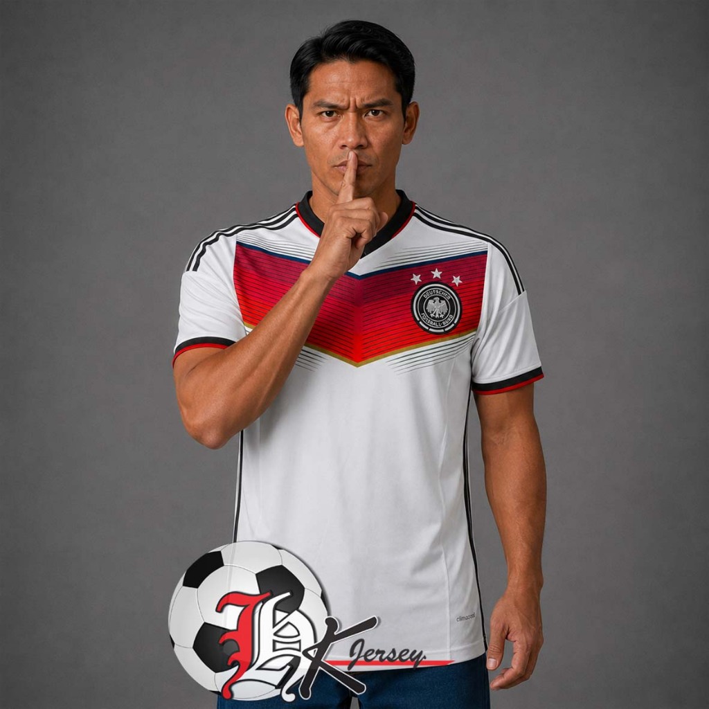 JERSEY BOLA RETRO JERMAN HOME PIALA DUNIA 2014