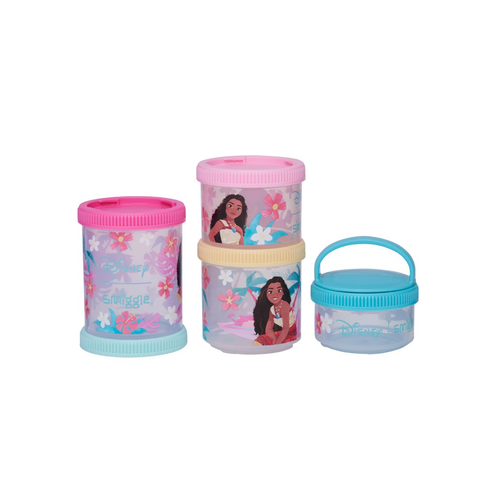 Smiggle Moana Snack And Stack Containers Mainan Anak Original Koleksi Edukasi Hadiah Aman Digunakan