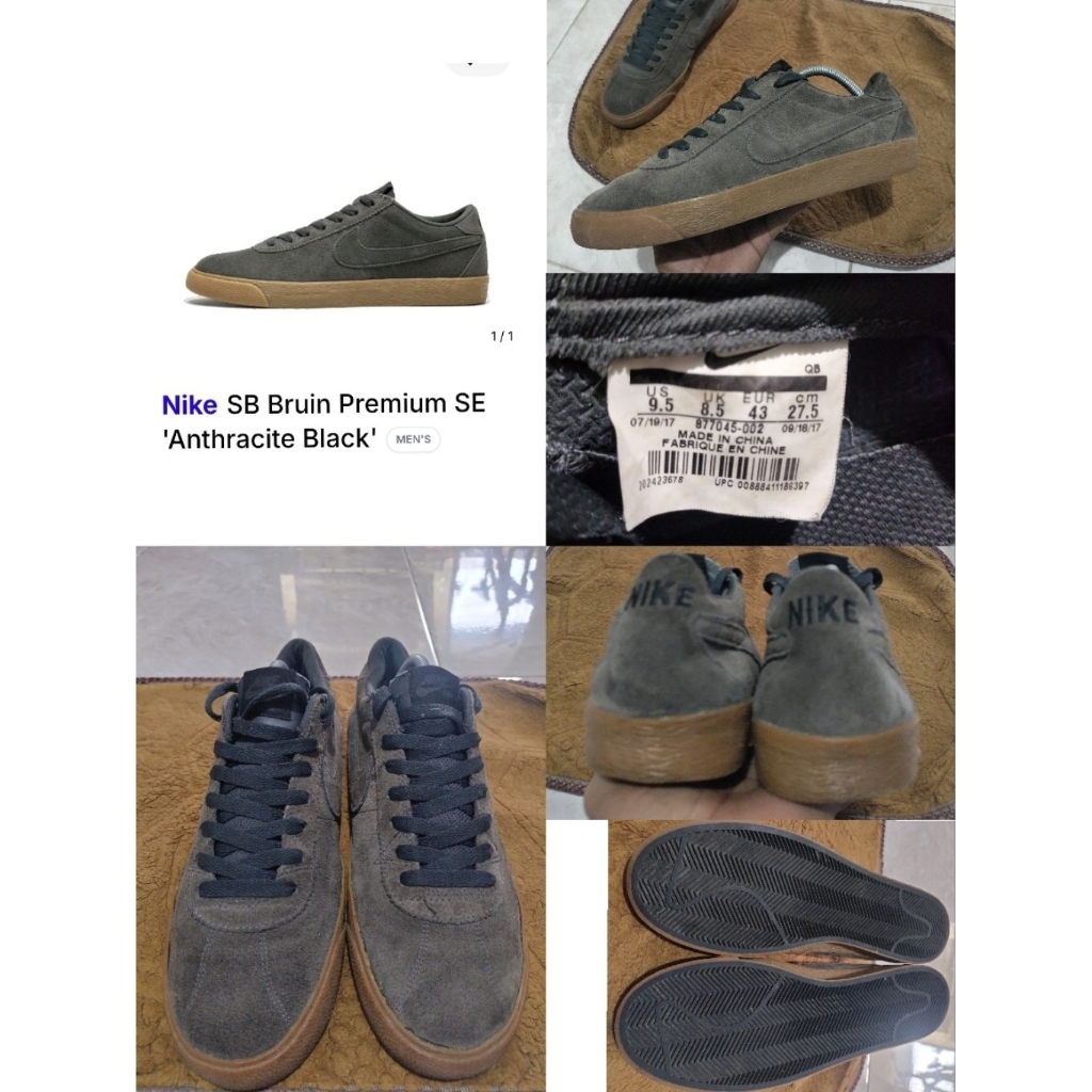 Sepatu Preloved Second Original Nike SB Bruin Size 43