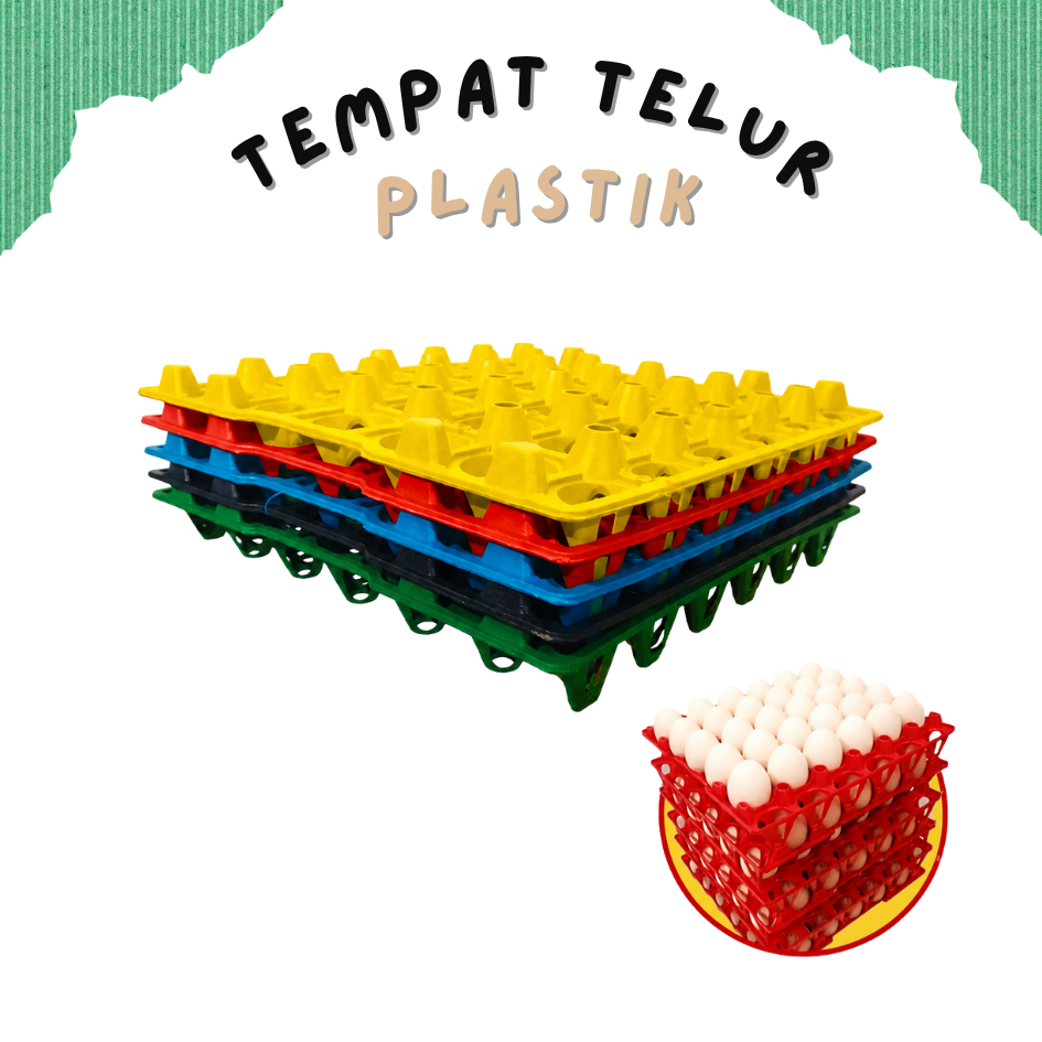 Tempat Telur Plastik Rak Telur Egg Tray Isi 30 Grade Biasa Egg Tray - Tempat Telur Ayam 30 Butir Med