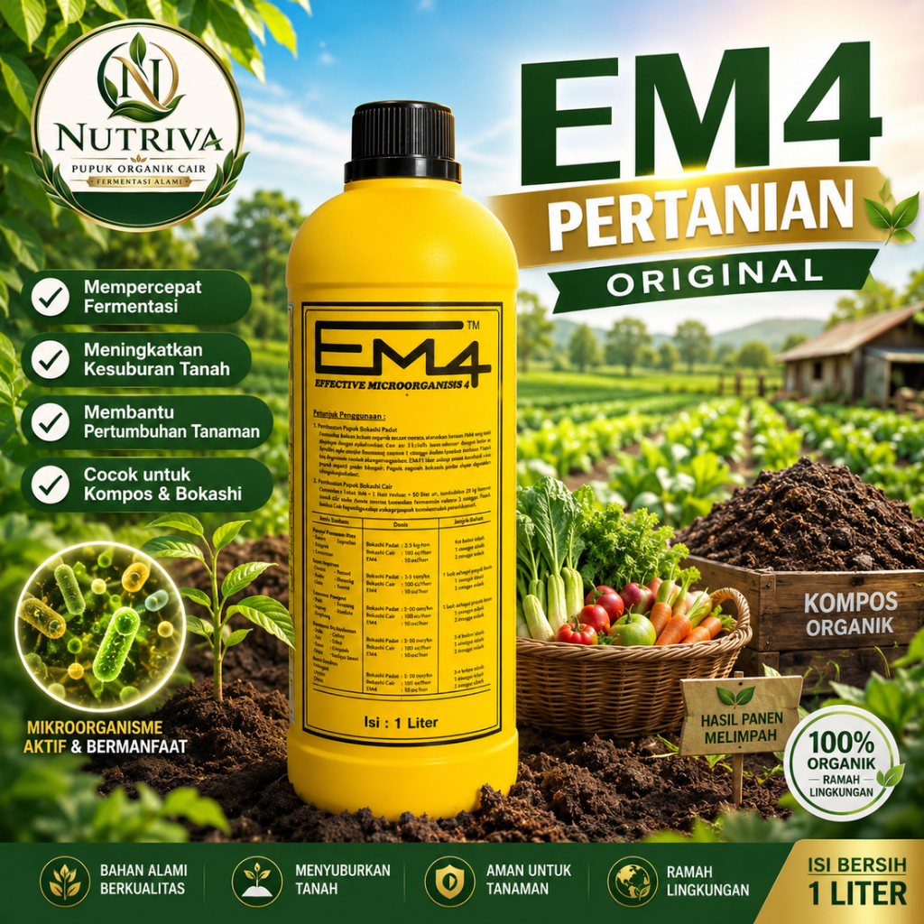 NUTRIVA - EM4 PERTANIAN | EM4 Pertanian Termurah Original