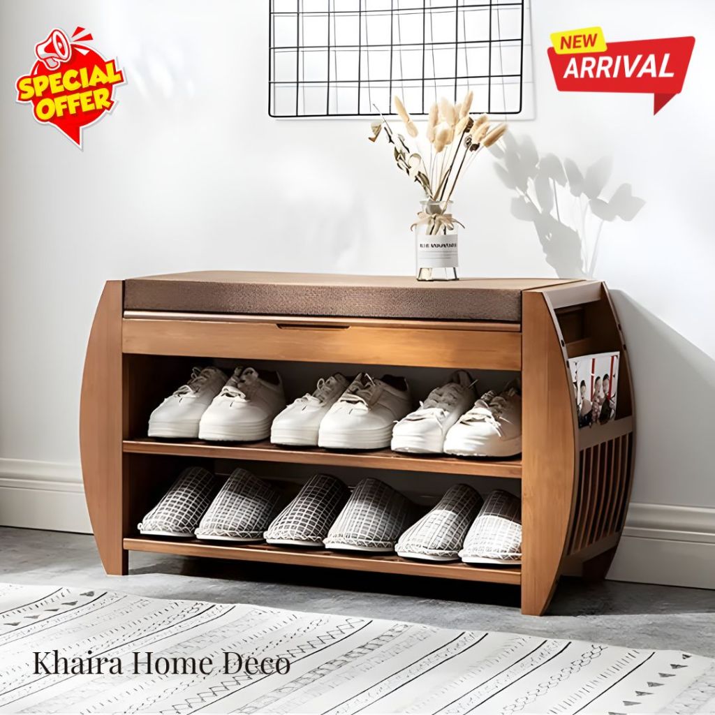 Sofa bench rak sepatu