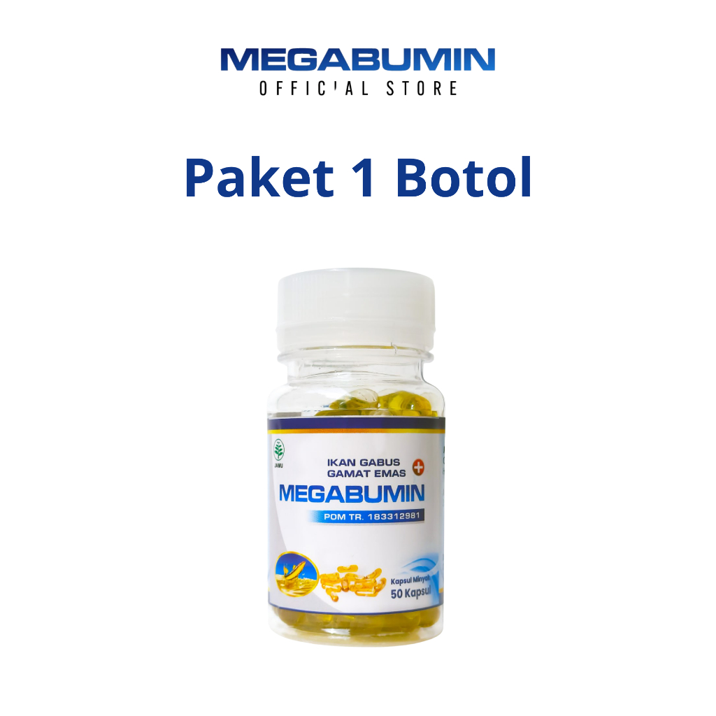 Megabumin Suplemen Kapsul Ekstrak Ikan Gabus Kutuk Kaya Asam Amino dan Albumin BPOM Halal
