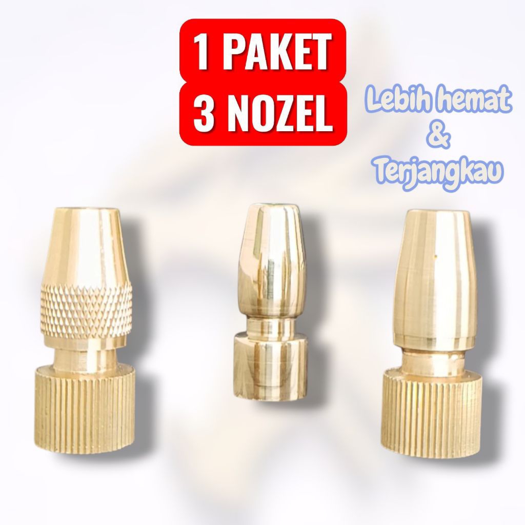 Nozel 1 paket isi 3 nozel rakitan kabut kaliber
