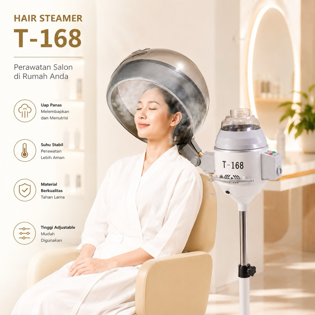 Hair Steamer Salon T-168 TakedaPro Alat Steam Rambut Creambath Hair Spa Keratin Treatment Profesiona