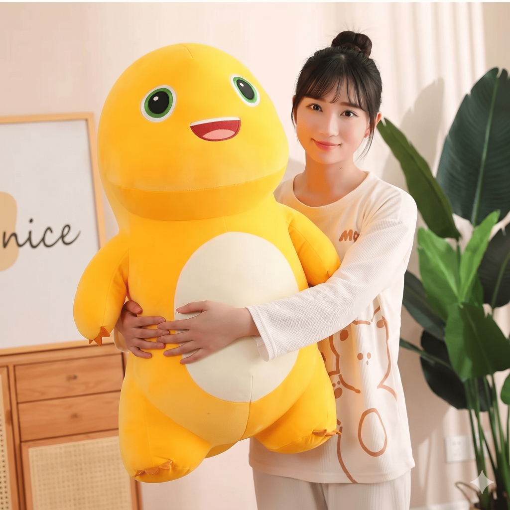 Boneka Dino Nailoong Jumbo Ukuran 70 CM Boneka Dino Kuning Boneka Dino Nailong Dino Nailoong
