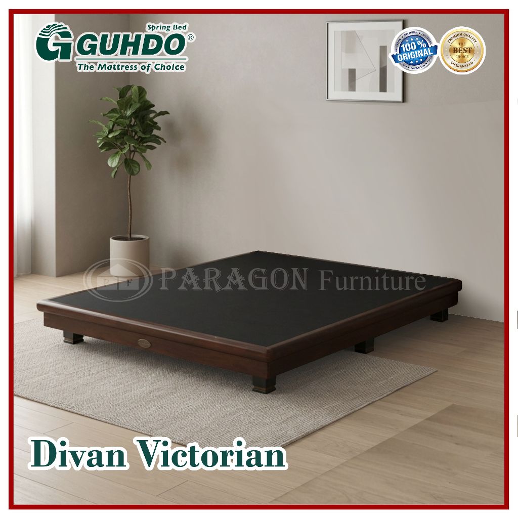 Guhdo Spring bed Divan Victorian Tanpa Headboard 090 100 120 140 160 180 200 x 200 cm