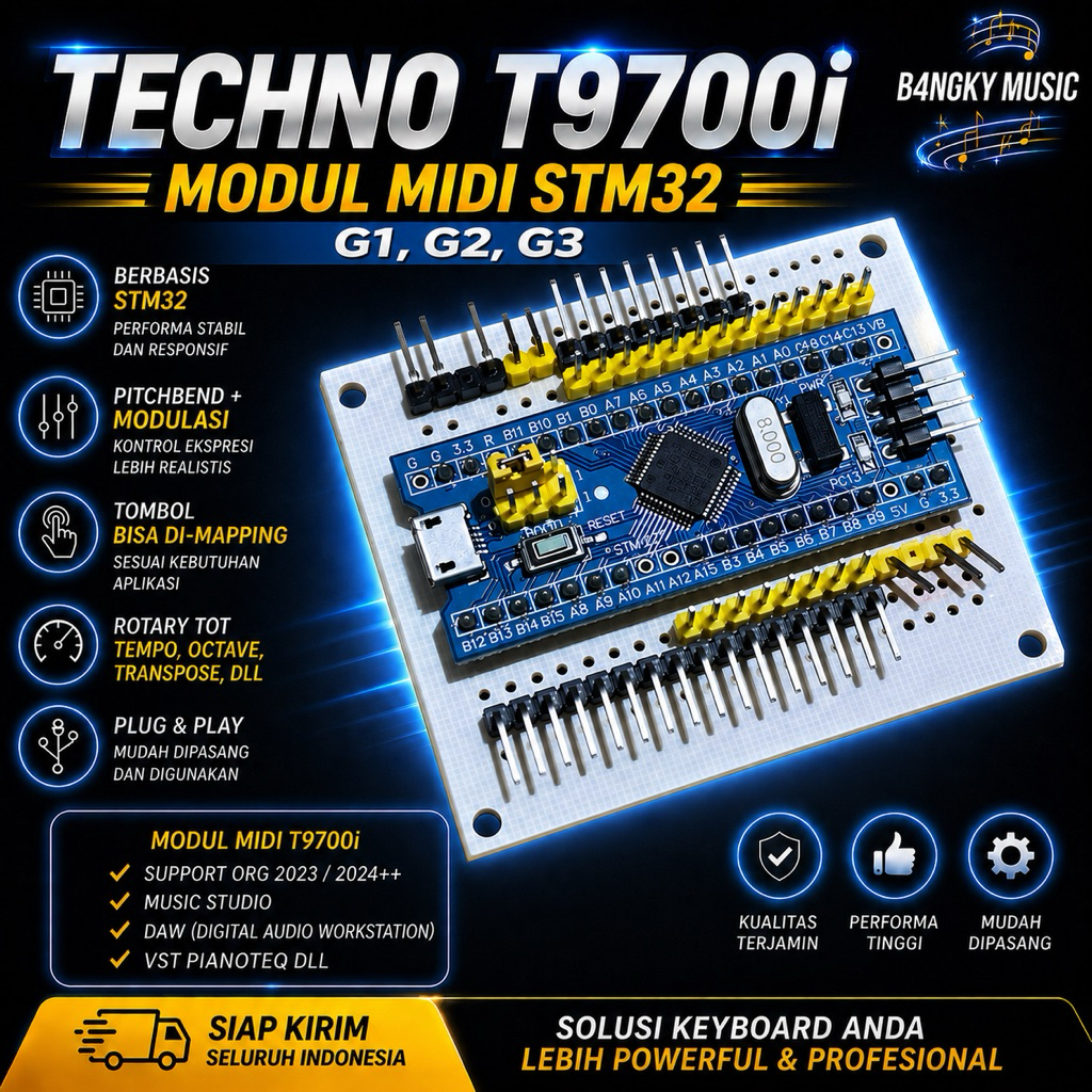 MODUL MIDI TECHNO T9700i G1, G2, G3