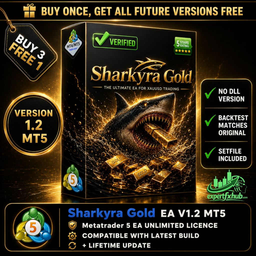v1.2 Sharkyra Gold EA Metatrader 5 Expert Advisor, scalping trading bot unlimited licence and free l