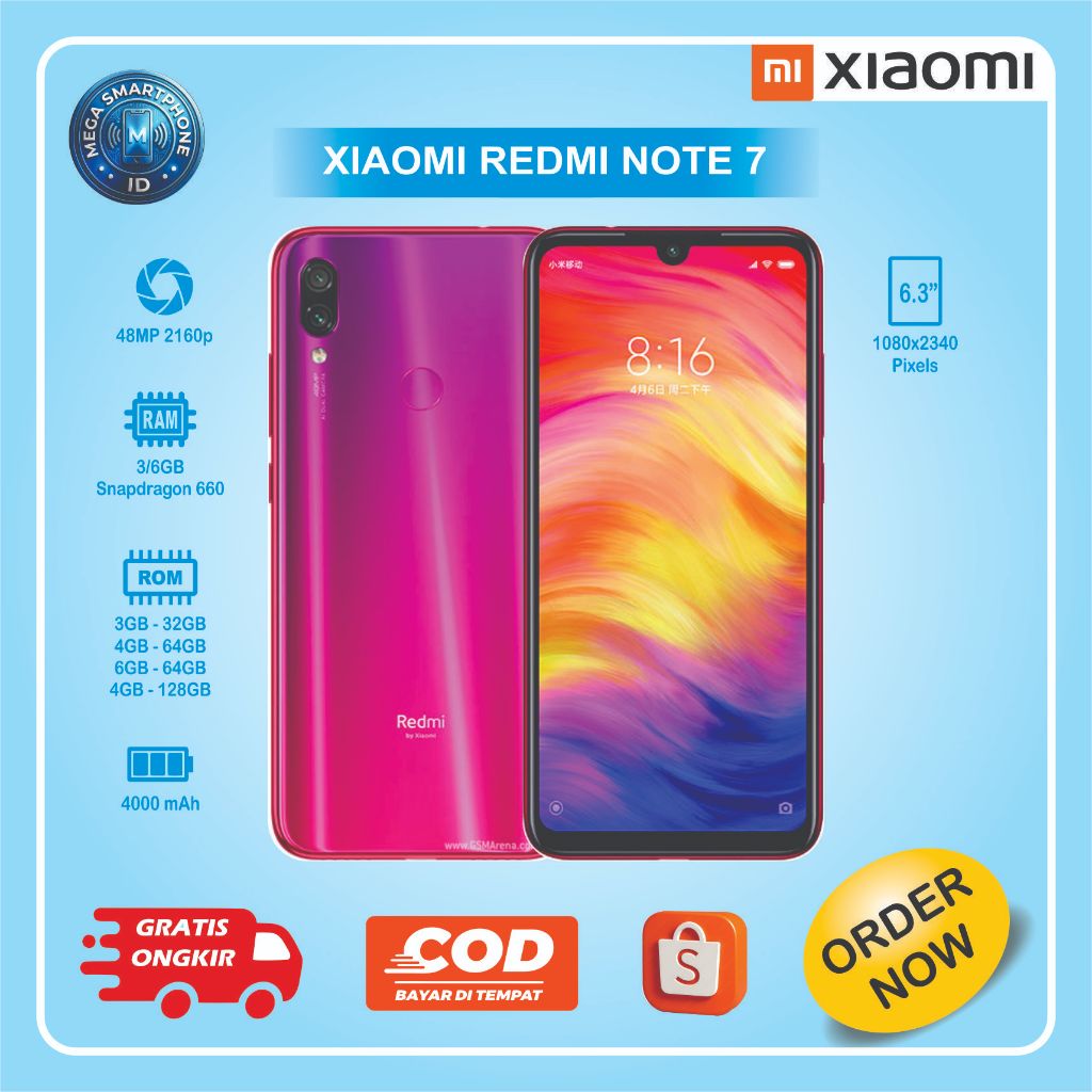 XIAOMI REDMI NOTE 7 | HP Second batangan
