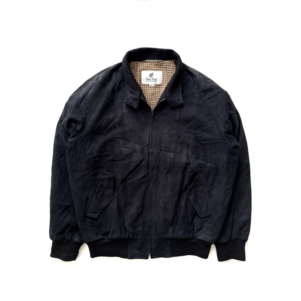 Troy Bros Suede Harrington Jacket Cakep banget bahannya (JC-6834) M fit L (65x58)