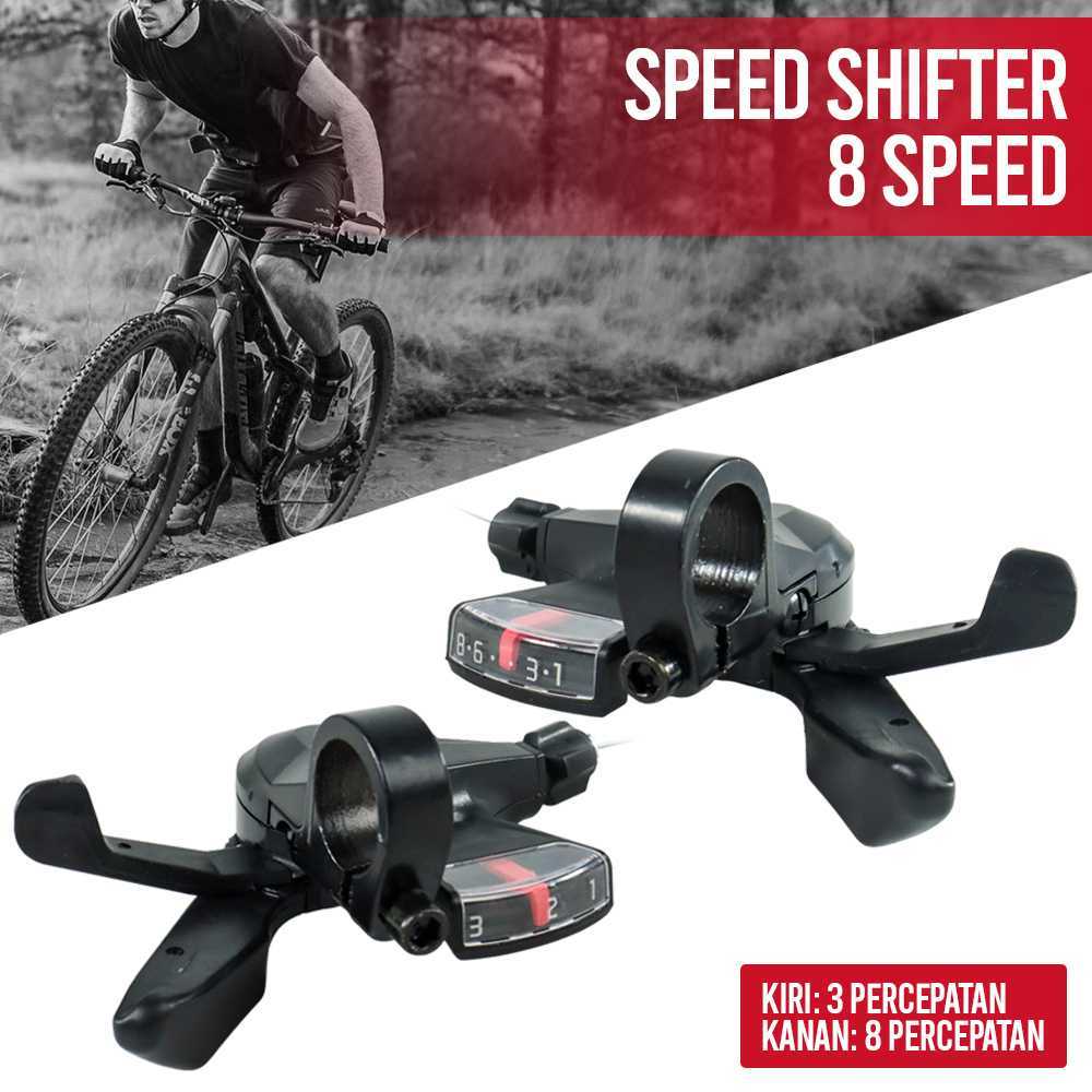 Shifter Operan Pengatur Gigi Sepeda 8 Speed 3x8 Sepasang 2 PCS (kanan - kiri)