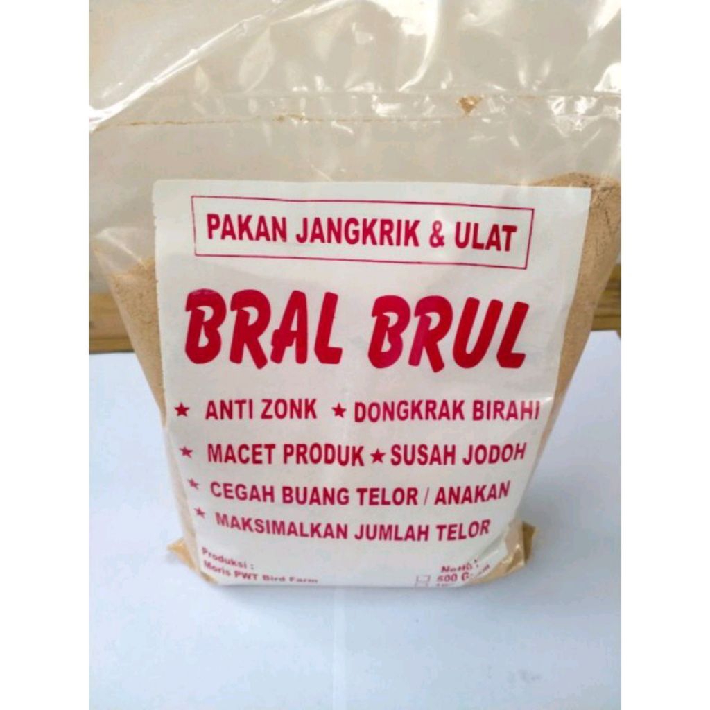 0PAKAN BURUNG BRAL BRUL 1/2KG PAKAN JANGKRIK UNTUK INDUKAN MURAI PRODUK ORIGINAL