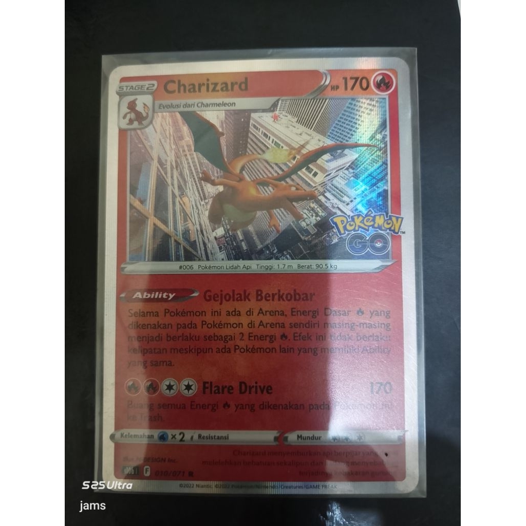 Pokemon Charizard holo pokemon go ind