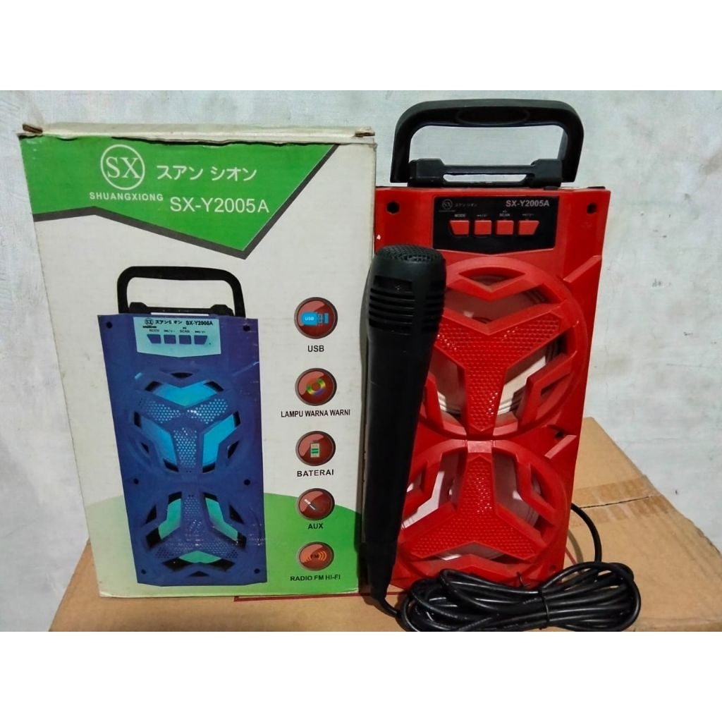 Speaker Bluetooth SX-Y2005A // Speaker Bluetooth Portable Bonus Mic  // SX Y2005