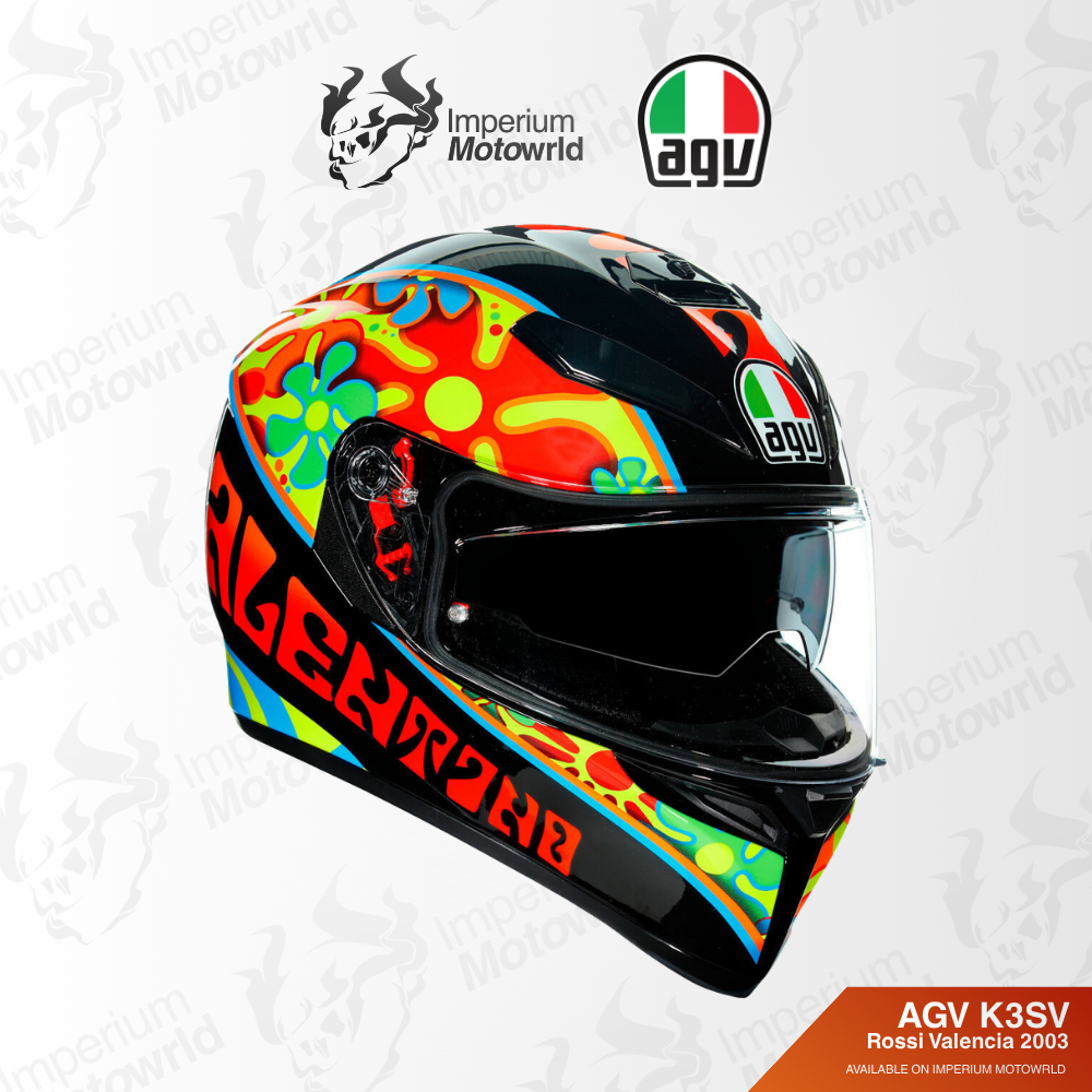 Helm AGV K3SV Rossi Valencia 2003 | Helmet Full Face Original | SNI | Imperium Motoworld