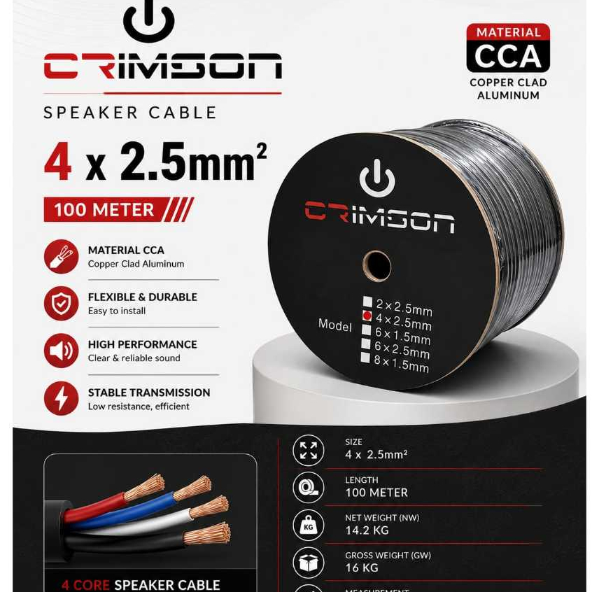 Kabel Crimson 4x2.5 Crimson 4 x 2.5 mm 100 meter original