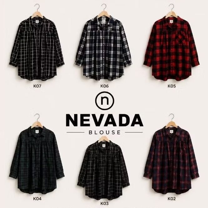HEM CEWEK FLANEL / KEMEJA NEVADA ORI / HEM FLANEL / HEM MEERA