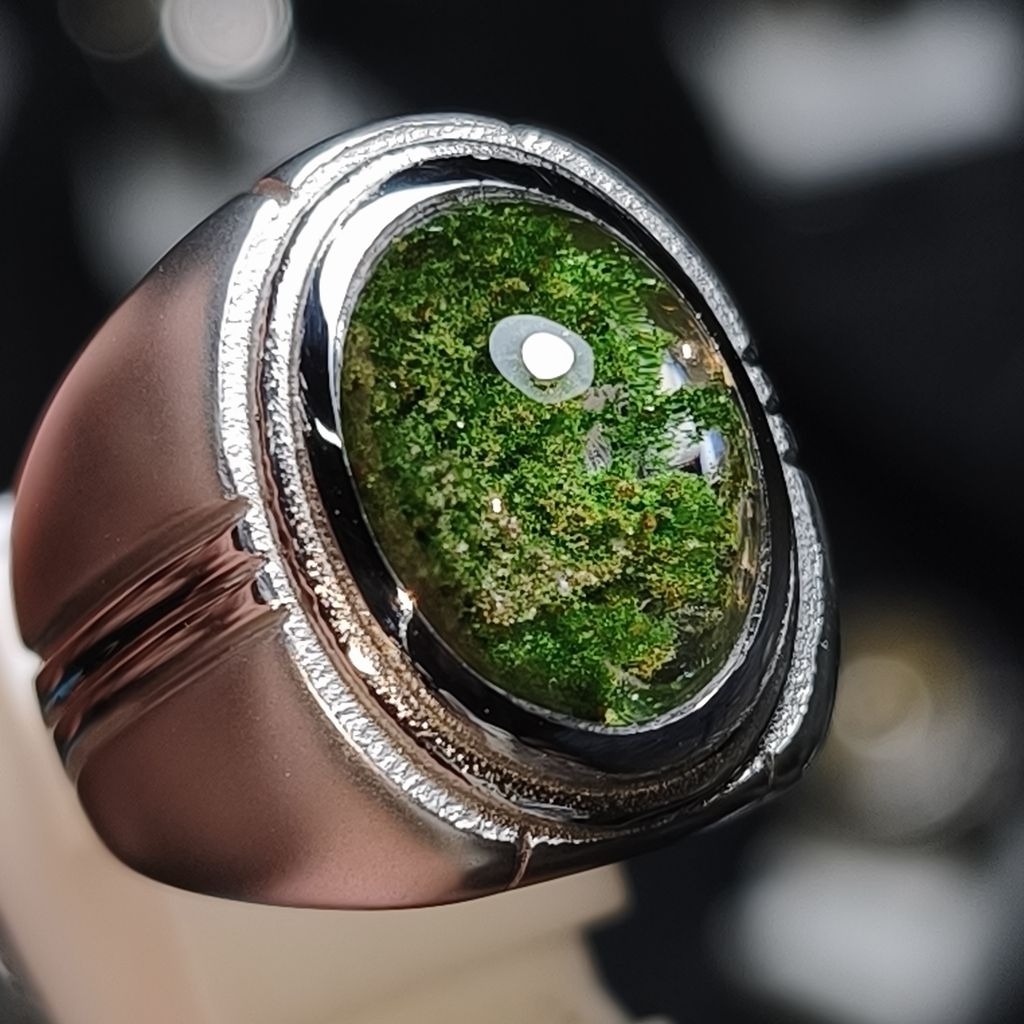 BATU KECUBUNG KARANG HIJAU ring size 7