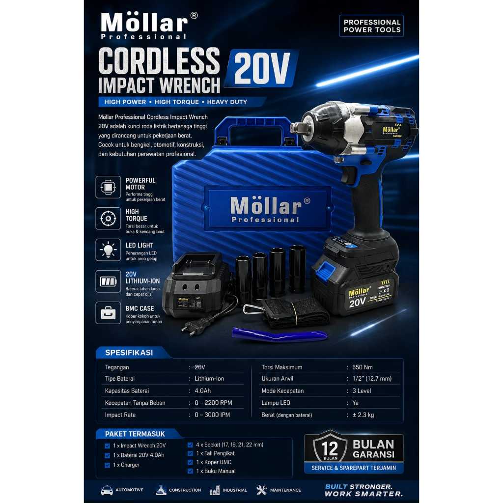 IMPACT WIRENCH MOLLAR 20V
